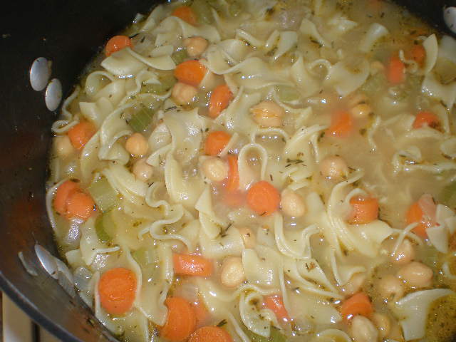 Unchicken noodle soup