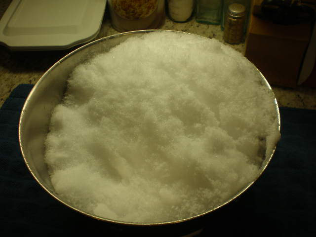 Snow in a bowl